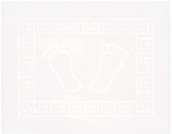 Коврик для ванной 50х70 см FOOT (белый) - фото 19870