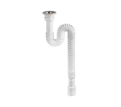 Сифон для раковины WIRQUIN гофрированный с выпуском (1 1/4"х32/40-L800мм) - фото 20571