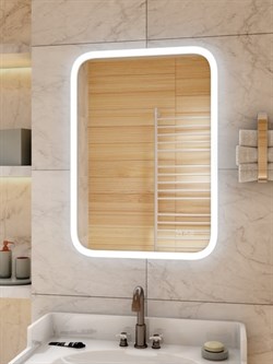 Зеркало сенсорное с внутренней LED подсветкой 50х70 см - фото 21045