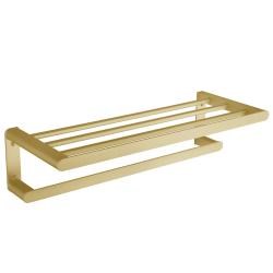 Полка для полотенец из алюминия Capri золото - фото 31060