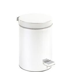 Ведро из нерж. Стали 5 л. с педалью белое, 09100.05.W, шт - фото 31154