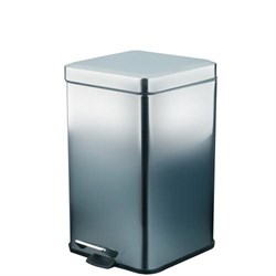 Ведро из нерж. стали 6 л. с педалью прямоугольное глянцевое - фото 31159