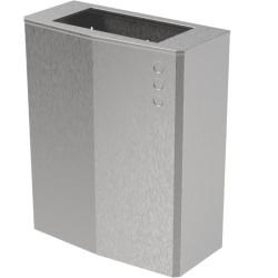 Контейнер для мусора настенный из нержавеющей стали матовый 23 л. Nofer EVO 14078.EVO.S с крышкой - фото 31172