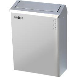 Контейнер для мусора настенный из нержавеющей стали матовый 23 л. С крышкой и замком - фото 31173