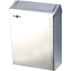 Контейнер для мусора настенный из нержавеющей стали глянцевый 23 л. С крышкой и замком - фото 31174