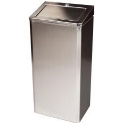 Контейнер для мусора с замком на 35 литров из нержавеющей стали - фото 31177