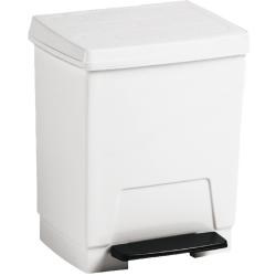 Контейнер для мусора пластиковый белый 23 л.с педалью - фото 31179