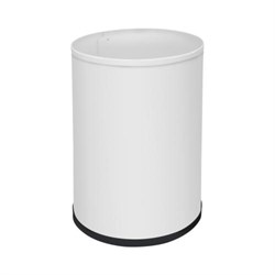 Мусорная корзина из окрашенной стали .Белая .12 литров - фото 31186