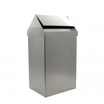 Контейнер из нерж. Стали прямоугольное 40 л. с крышкой - фото 31187