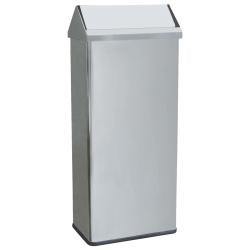 Контейнер из нерж. Стали прямоугольное 80 л. с крышкой - фото 31189