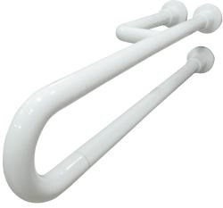 Поручень полукруглый неподвижный с тремя точками опоры 800 мм алюминий покрытый нейлоном, шт - фото 31297