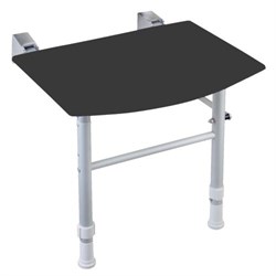 Сиденье для душа настенное с антибактериальным покрытием чёрное 15042.PIE.N - фото 31313