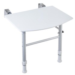 Сиденье для душа настенное с антибактериальным покрытием белое 15042.PIE.NBA - фото 31314