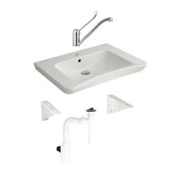 Комплект (Раковина МГН, крепление неподвижное, смеситель, сифон), шт - фото 31327