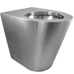 Унитаз из нержавеющей стали без сливного бака глянцевый для МГН 460х355х540 мм - фото 31346