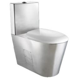 Унитаз из нержавеющей стали со сливным баком 680х370х620 матовый, 13016.S - фото 31356