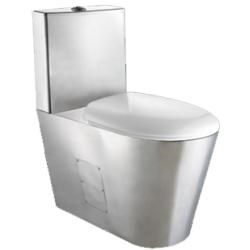 Унитаз из нержавеющей стали со сливным баком 680х370х620 матовый, 13016.S - фото 31357