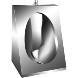 Компактный антивандальный писсуар из нержавеющей стали с верхним подводом воды Nofer 13006.S - фото 31366