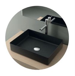 Раковина накладная прямоугольная 470x360x110 мм QTRO47 23582 матовый чёрный - фото 31476