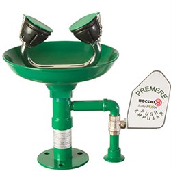 Аварийная рокавина для промывки глаз из полипропилена настольная с пусковым рычагом SC410 - фото 31519