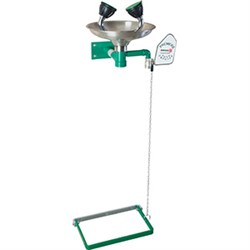 Аварийная раковина настенная для промывки глаз из нерж. стали с рычагом и педалью, шт - фото 31522