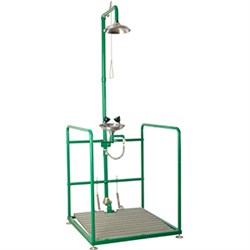 Аварийный душ с раковиной для промывки глаз из нержавеющей стали SC P730SS, шт - фото 31539