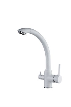 Смеситель для кухни с подключением фильтра питьевой воды D159315-5C,  белый - фото 32662