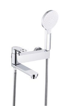 Смеситель для ванны с поворотным изливом, латунь D181377,  хром - фото 32681