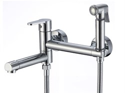 Смеситель с гигиеническим душем и поворотным изливом D181202,  хром - фото 32701