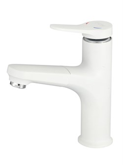 Смеситель для раковины/кухни с выдвижной лейкой D158367-C,  белый - фото 32770