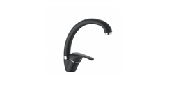 Смеситель для кухни с  поворотным изливом  D150411-A,  чёрный, матовый - фото 32880