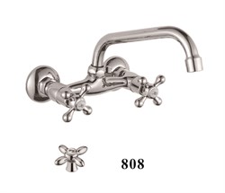 Смеситель для кухни настенный с  изливом D142808,  хром - фото 33129