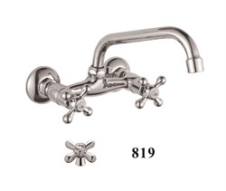 Смеситель для кухни настенный с  изливом D142819,  хром - фото 33132