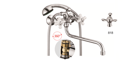 Смеситель для ванны с круглым изливом D145818,  хром - фото 33149