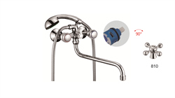 Смеситель для ванны с круглым изливом D146810,  хром - фото 33161