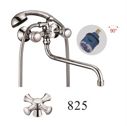 Смеситель для ванны с круглым изливом D146825,  хром - фото 33166