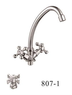 Смеситель для кухни  с поворотным изливом  D151807-1,  хром - фото 33193