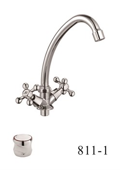 Смеситель для кухни  с поворотным изливом  D151811-1,  хром - фото 33196