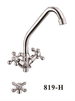 Смеситель для кухни  с поворотным изливом  D151819-H,  хром - фото 33202