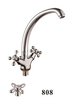 Смеситель для кухни  с поворотным изливом  D153808,  хром - фото 33205