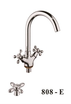 Смеситель для кухни  с поворотным изливом  D153808-E,  хром - фото 33218