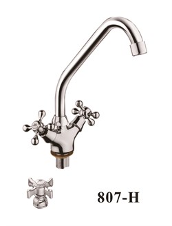 Смеситель для кухни  с поворотным изливом  D153807-H,  хром - фото 33231