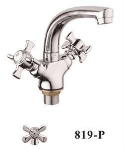 Смеситель для раковины/кухни с поворотным изливом  D156819-P,  хром - фото 33256