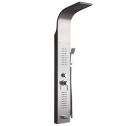 Душевая панель - "тропический душ" с двумя лейками, корпус МАТОВАЯ нержавеющая сталь, марки 304 - фото 38752