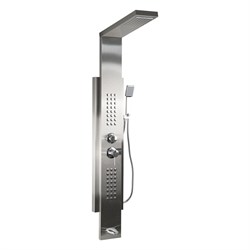 Душевая панель РАЗБОРНАЯ - "тропический душ" с двумя лейками, корпус ЗАЦАРАПАННАЯ нержавеющая сталь марки 304 - фото 38772