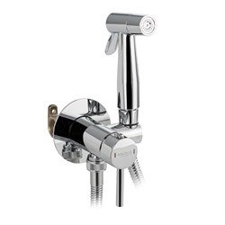 Смеситель с гигиеническим душем, встраеваемый, латунный корпус, цвет ХРОМ. - фото 38788