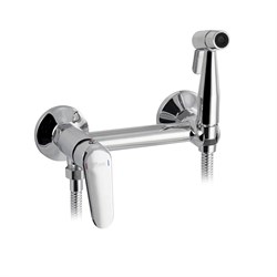 Смеситель с гигиеническим душем, круглый корпус, цвет ХРОМ. - фото 38808