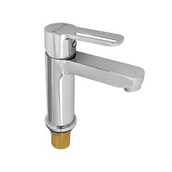 Смеситель для раковины, шаровый, ручка с прорезью, цвет ХРОМ. - фото 39787