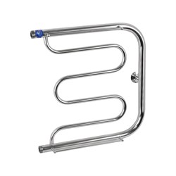 Полотенцесушитель ФОКСТРОТ с ПОЛКОЙ 600х600 мм, труба - "1" x 2 мм, нержавеющая сталь, полированная - фото 41611