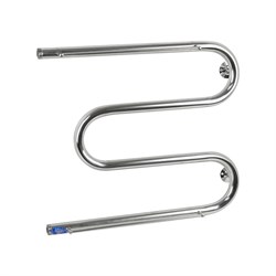 Полотенцесушитель М-образный с ПОЛКОЙ 500х600 мм, труба - "1" x 2 мм, нержавеющая сталь, полированная - фото 41662